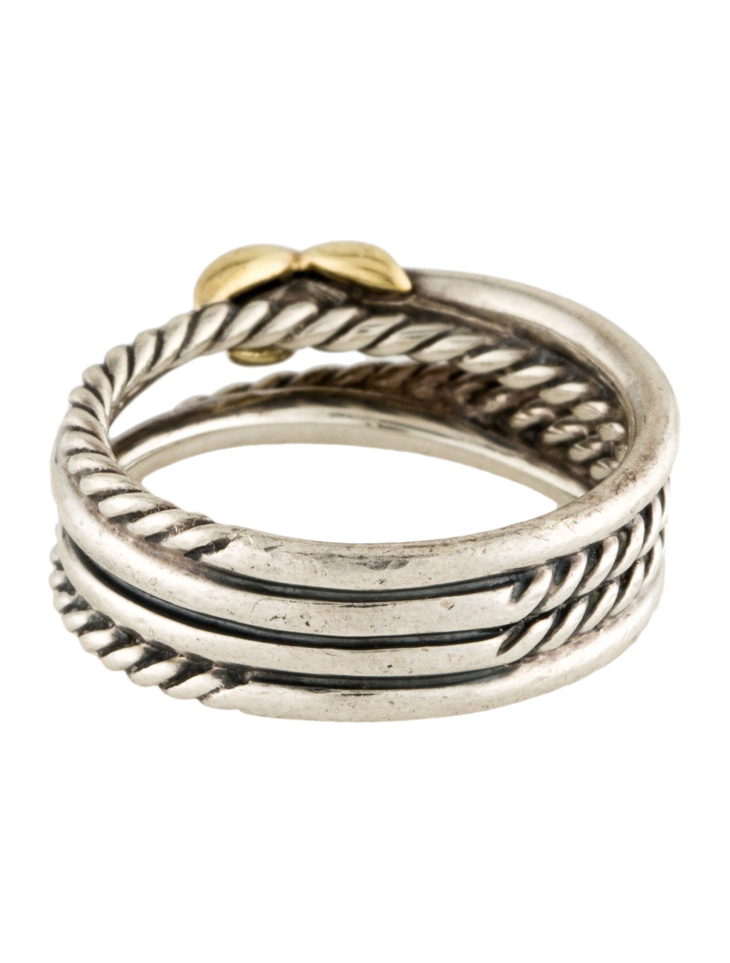 David Yurman Two-Tone X Crossover Band