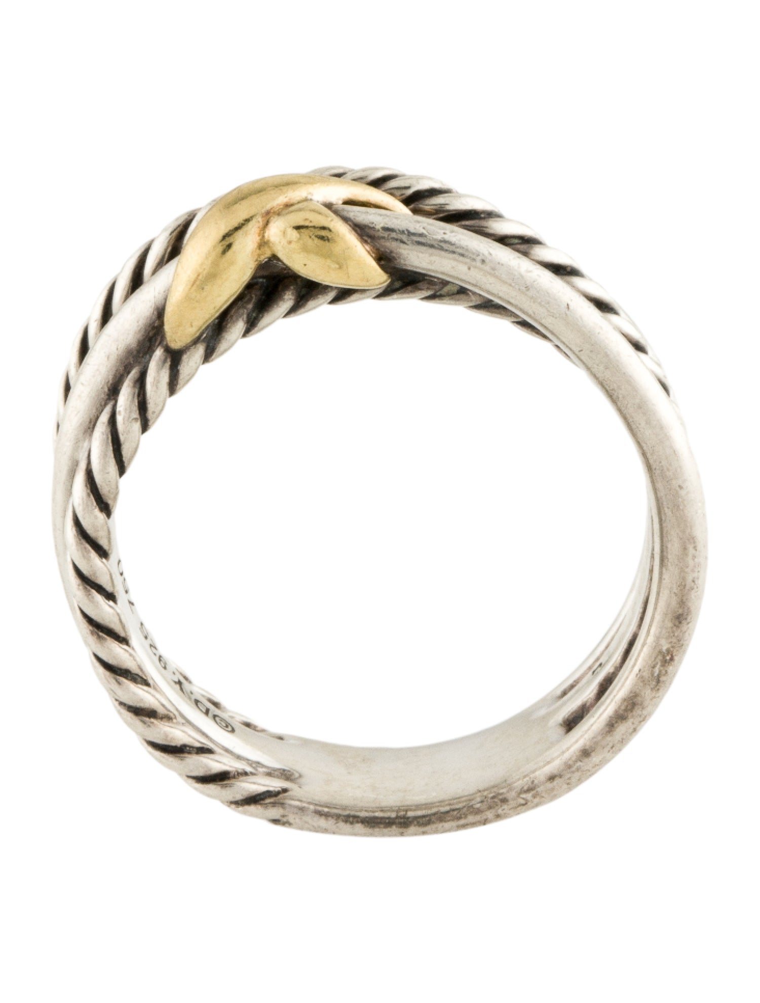 David Yurman Two-Tone X Crossover Band