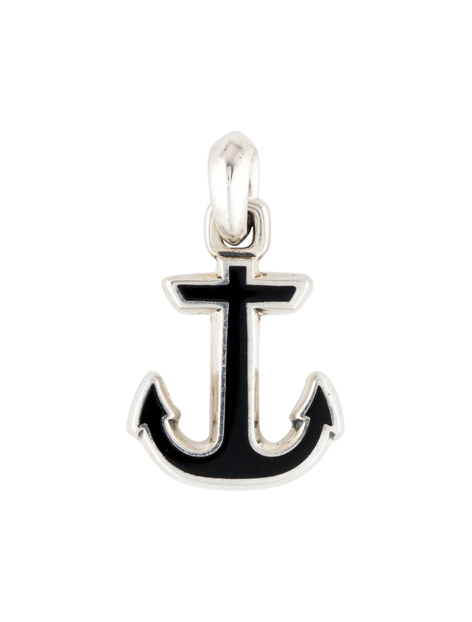 David Yurman Onyx Maritime Anchor Amulet