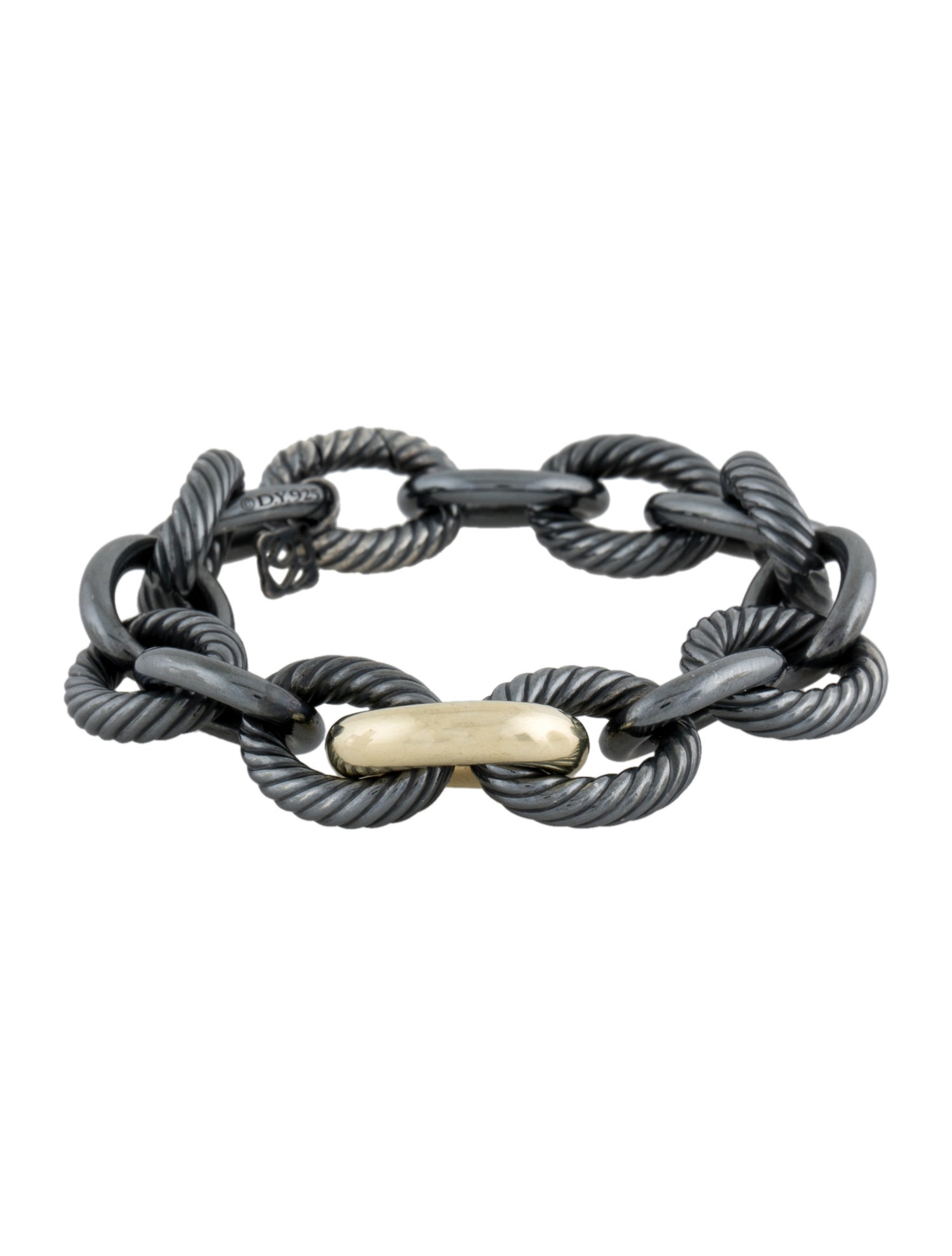 David Yurman Two-Tone Madison Oval Link Bracelet