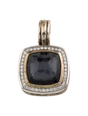 David Yurman Quartz & Hematine Doublet & Diamond Albion Pendant