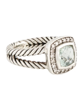 David Yurman Prasiolite & Diamond Petite Albion Ring