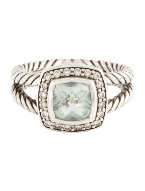 David Yurman Prasiolite & Diamond Petite Albion Ring