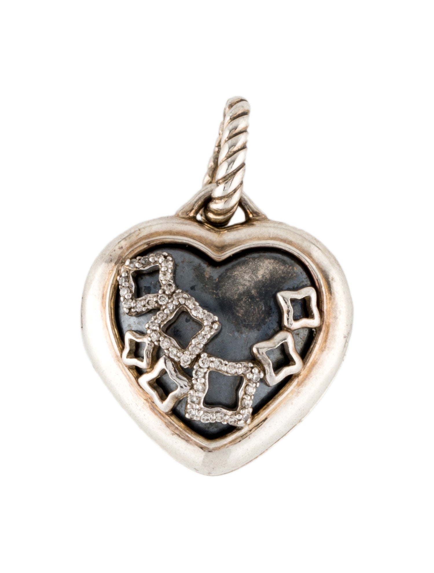 David Yurman Diamond Heart Locket Pendant