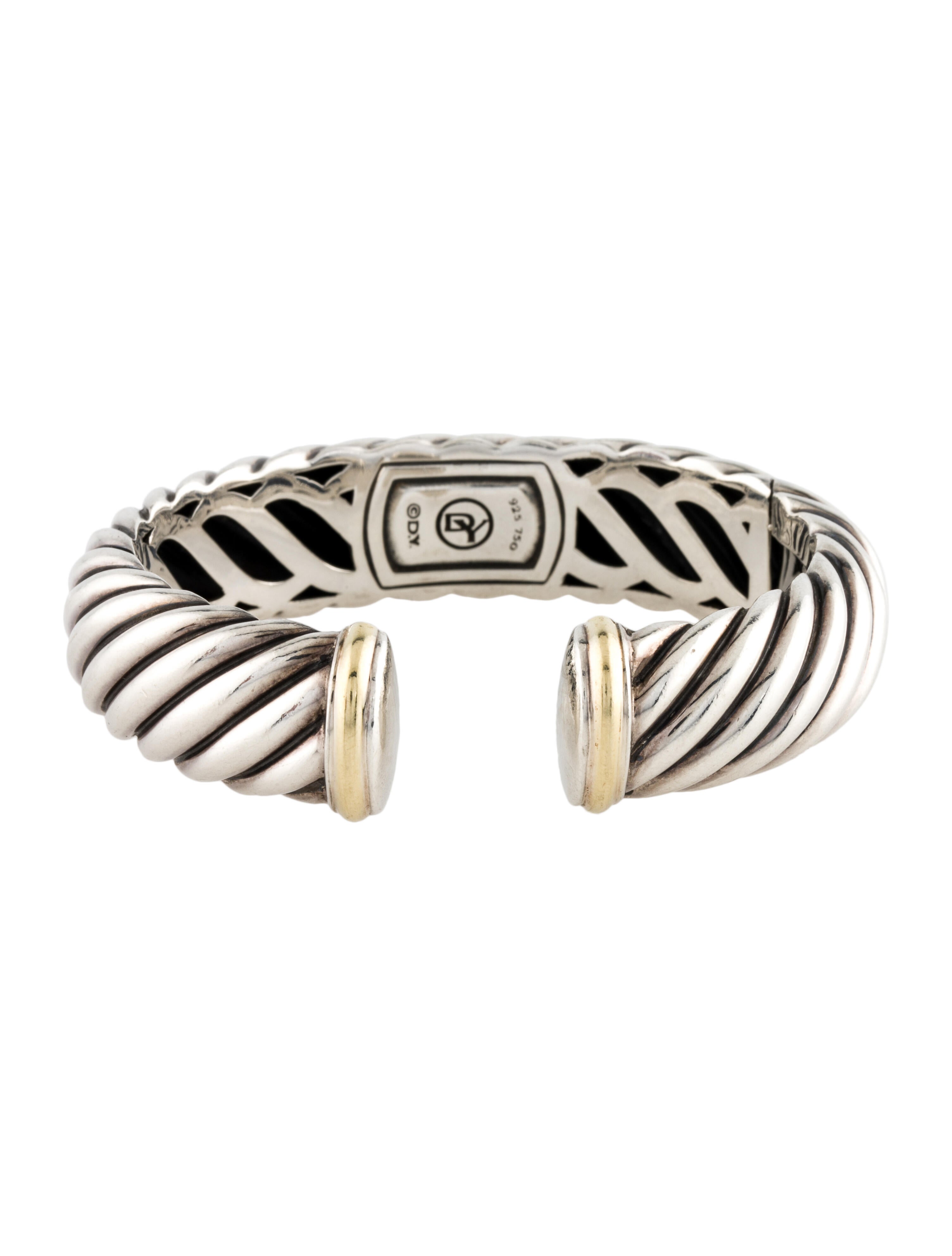 David Yurman Two-Tone Sculpted Cable Cuff