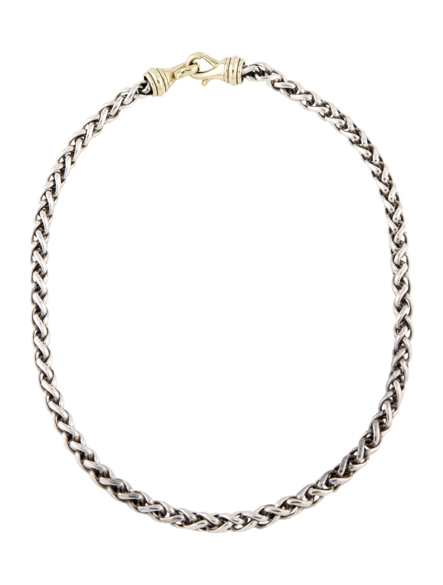 David Yurman Two-Tone Wheat Chain Necklace