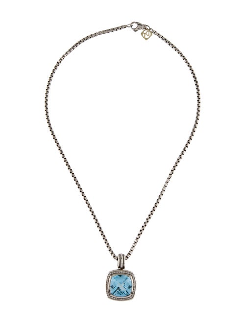 David Yurman Topaz & Diamond Albion Pendant Necklace