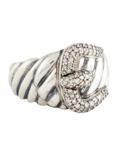 David Yurman Diamond Buckle Ring