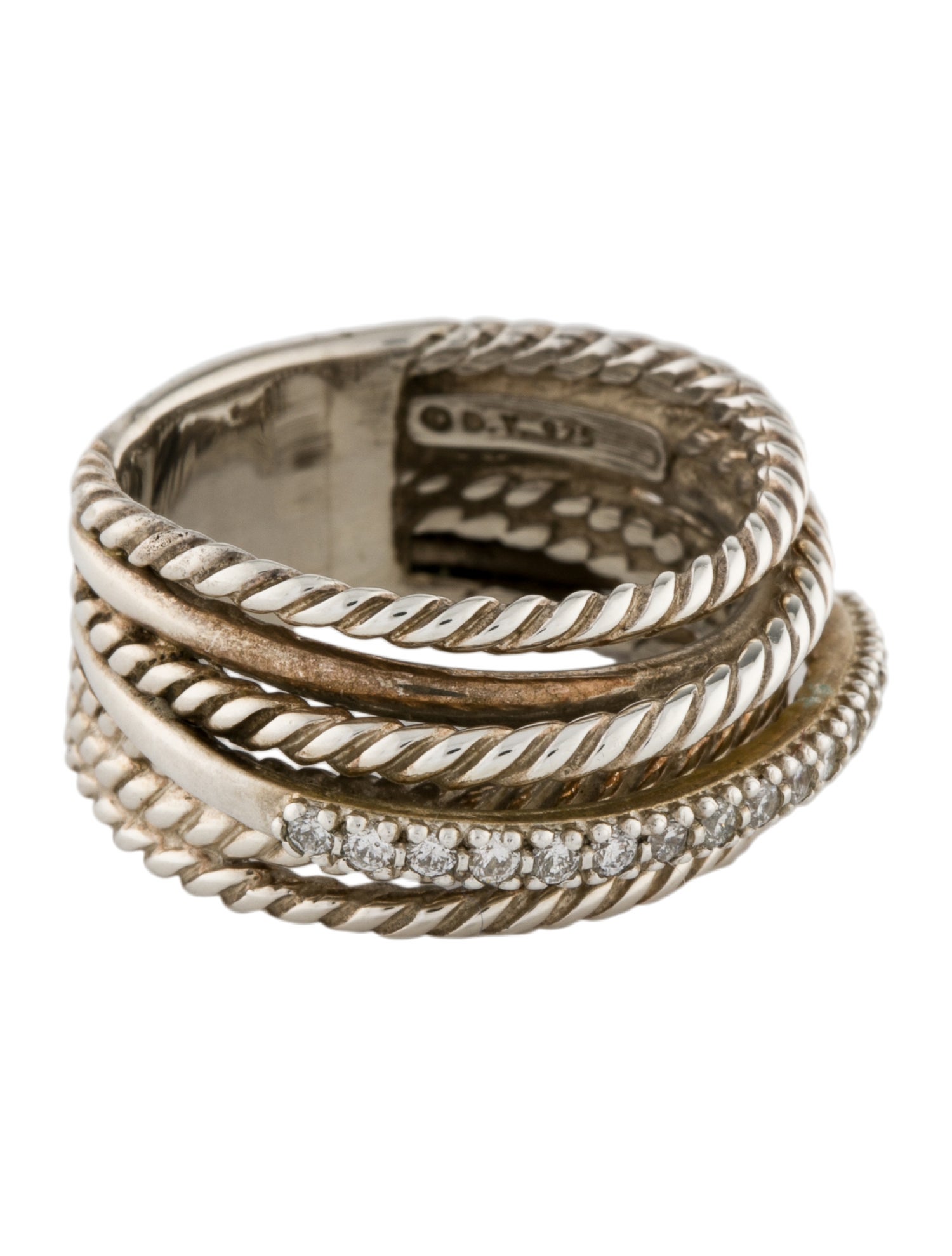 David Yurman Diamond Crossover Band
