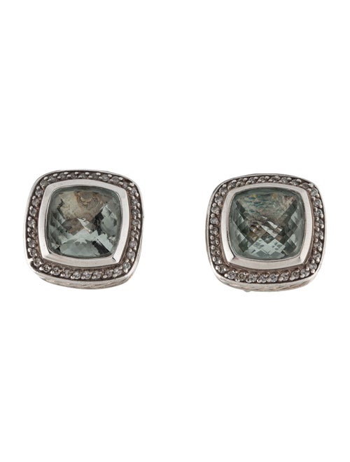 David Yurman Prasiolite & Diamond Albion Earclip Earrings