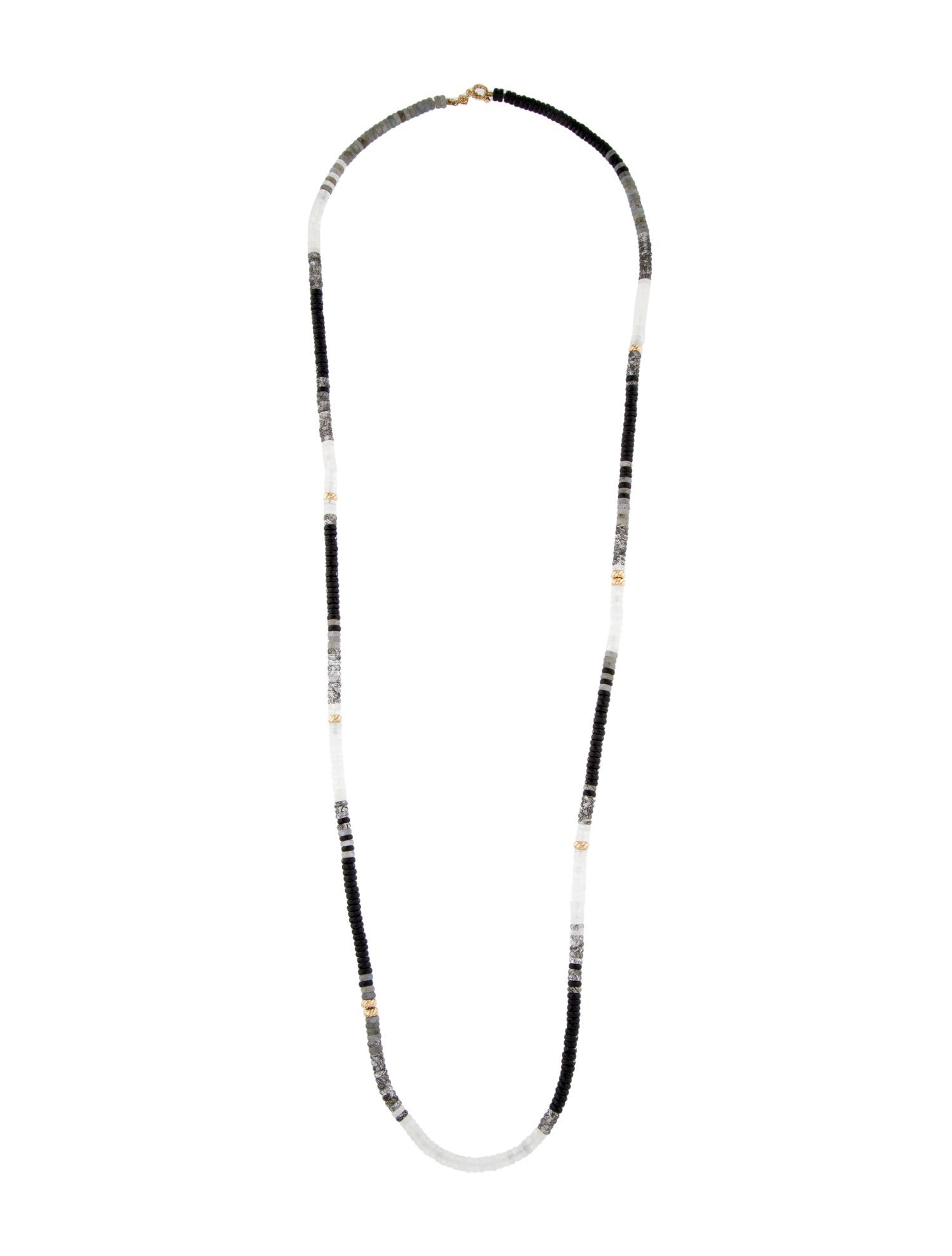 David Yurman 18K Multistone Spiritual Bead Necklace 18K Yellow Gold