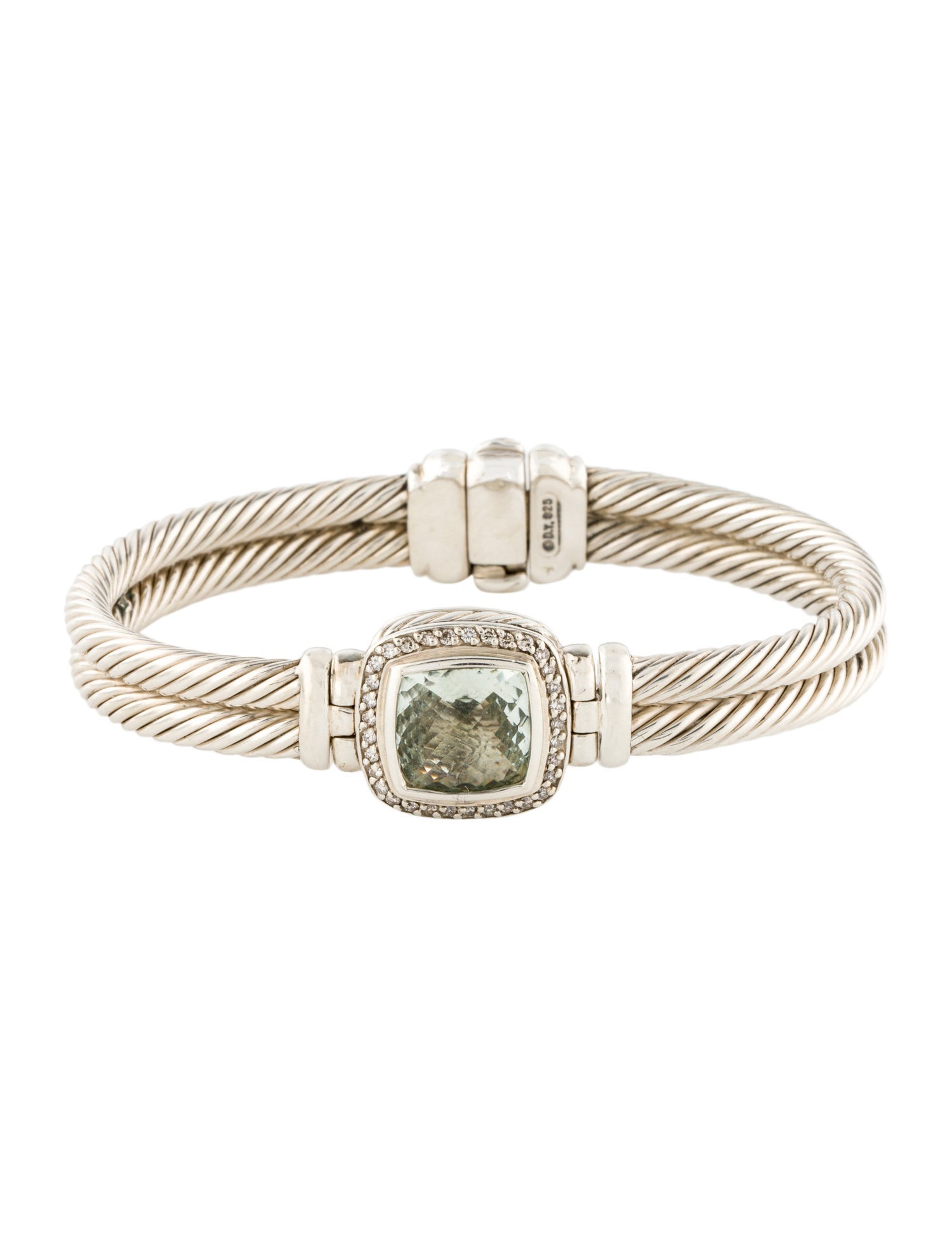 David Yurman Diamond & Prasiolite Albion Bracelet