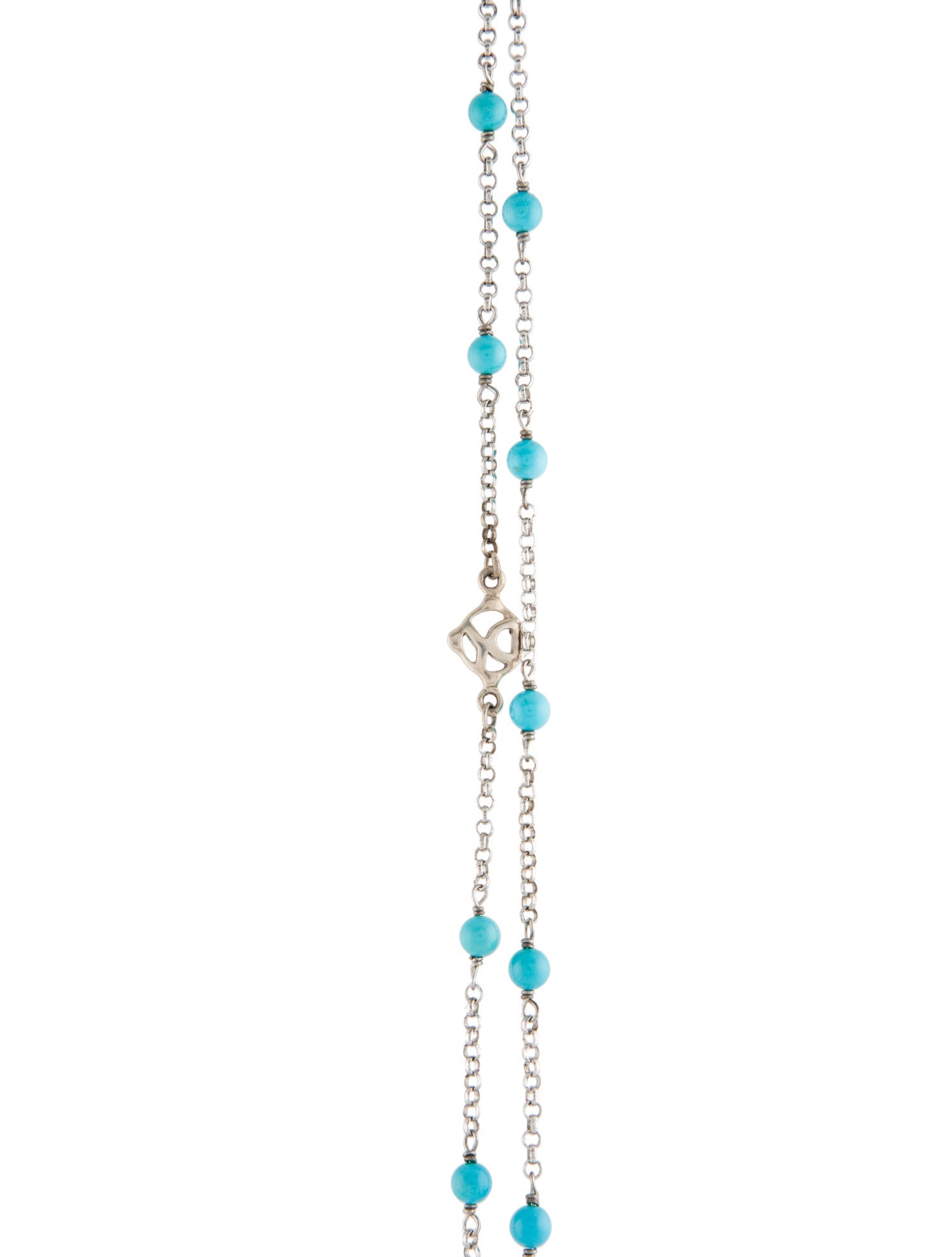 David Yurman Turquoise Bead Station Necklace