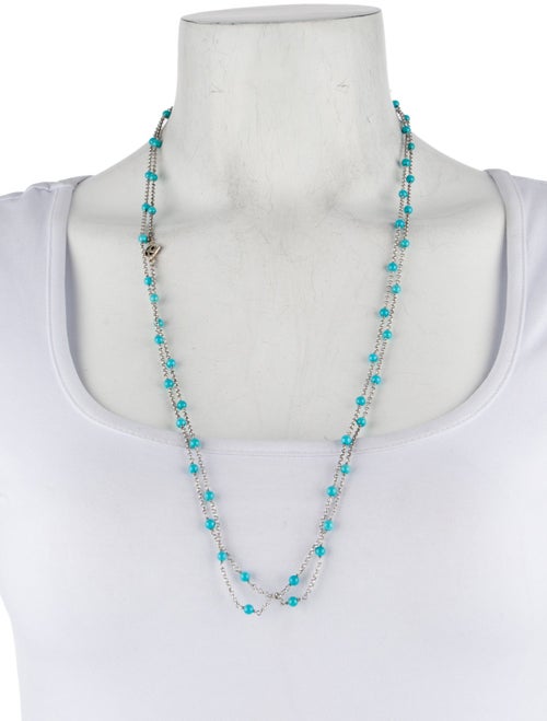 David Yurman Turquoise Bead Station Necklace
