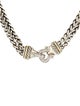 David Yurman Two-Tone Diamond Double Strand Wheat Chain Necklace