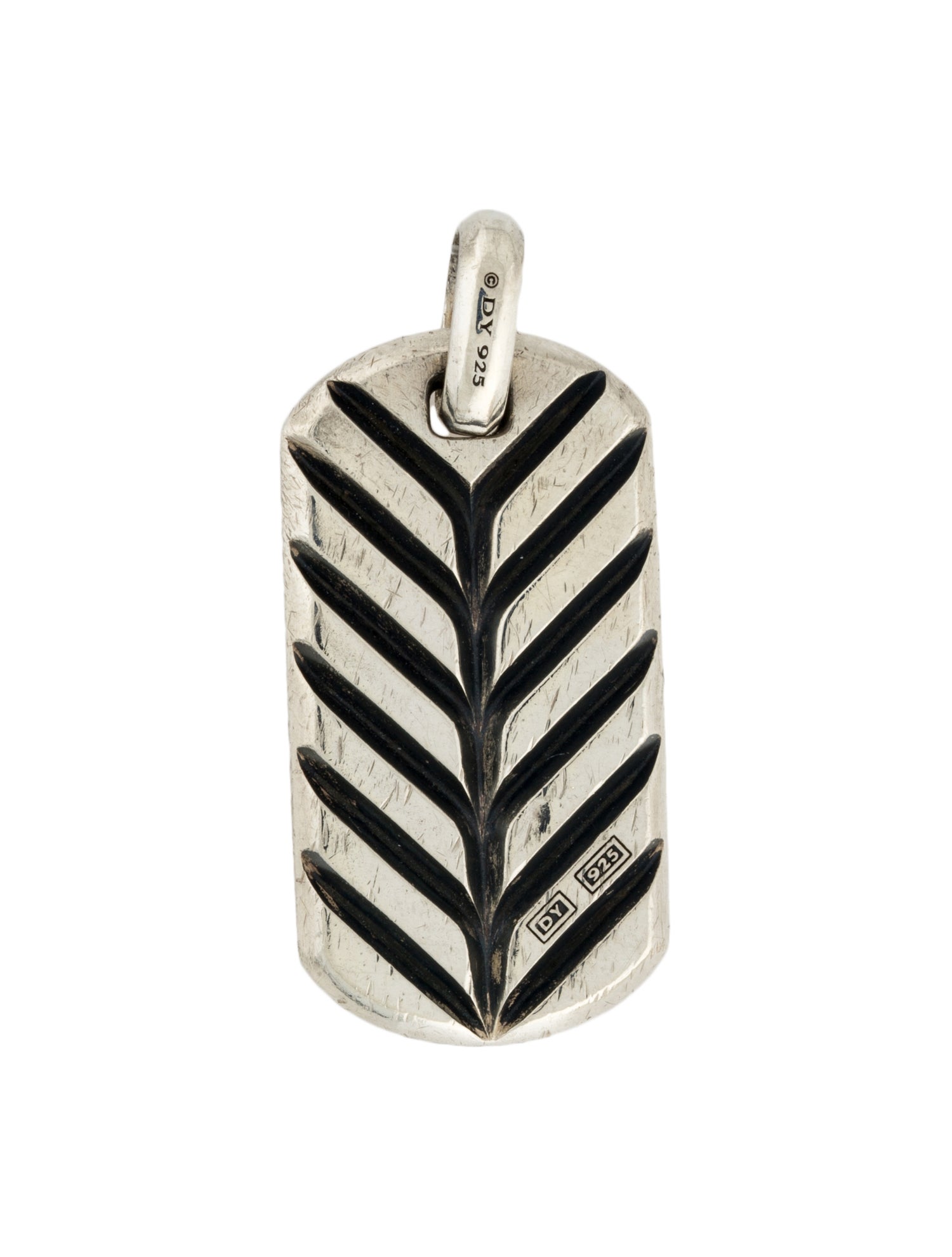HOT Dog Tag David Yurman Chevron David Yurman Chevron Dog