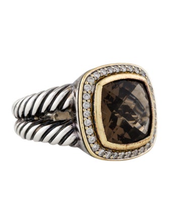 David Yurman Smoky Quartz & Diamond Albion Ring