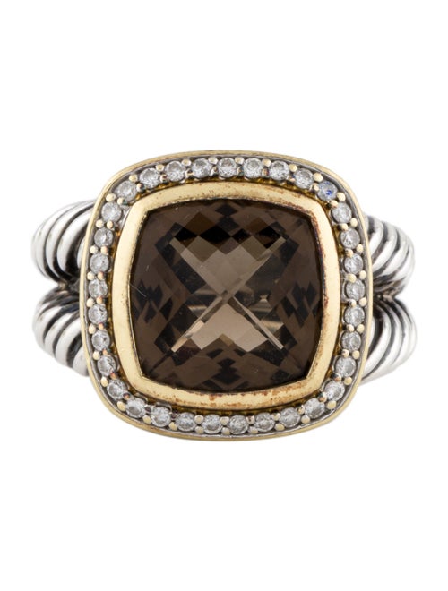 David Yurman Smoky Quartz & Diamond Albion Ring