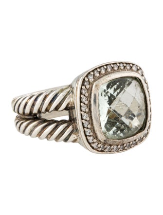 David Yurman Prasiolite & Diamond Albion Ring
