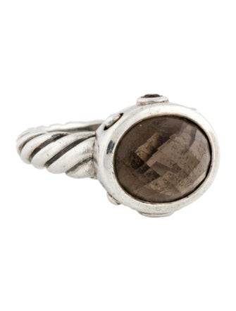 David Yurman Smoky Quartz & Citrine Renaissance Ring