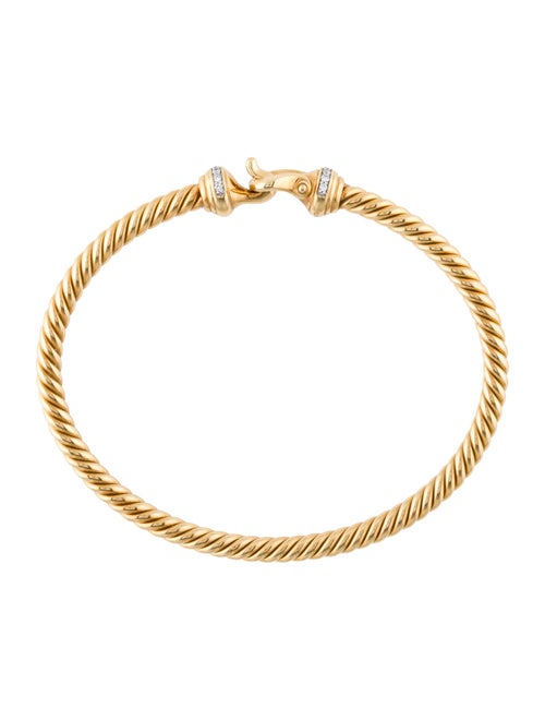 David Yurman 18K Diamond Buckle Cablespira® Bracelet