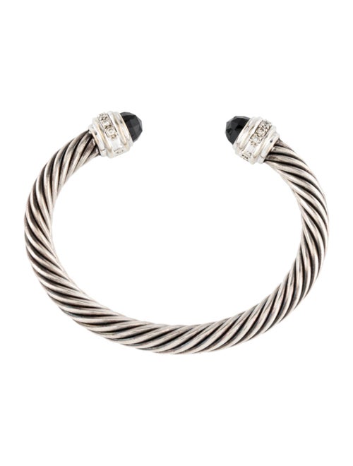 David Yurman Diamond & Onyx Cuff Bracelet