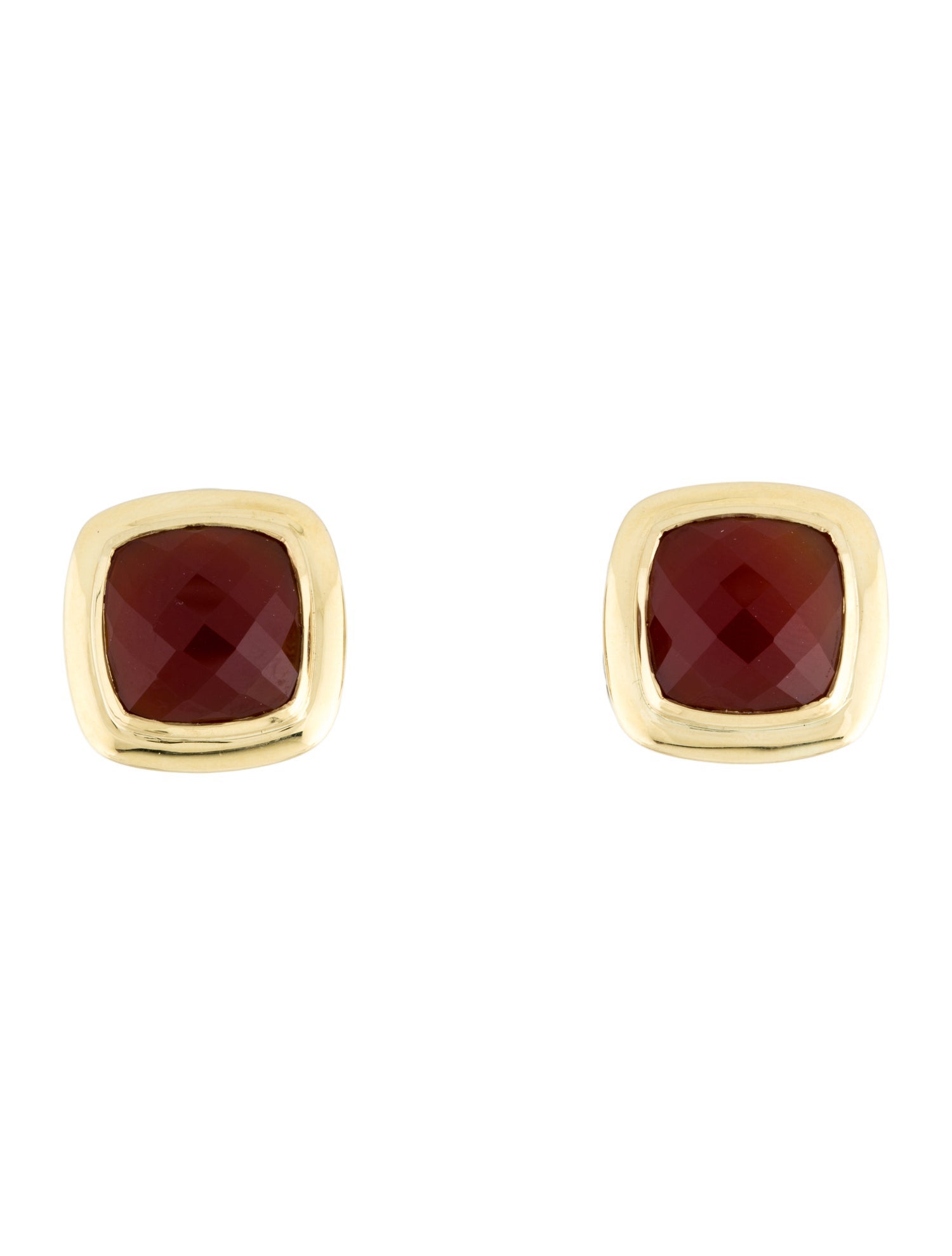 David Yurman Carnelian Albion Earclip Earrings - 18K Yellow Gold