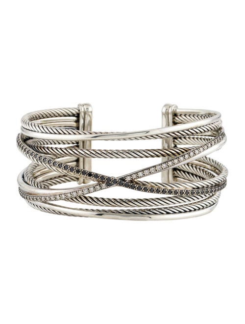 David Yurman Diamond Crossover Five-Row Cuff Bracelet