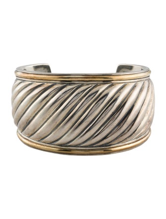 David Yurman Two-Tone Sculpted Cable Cuff Bracelet