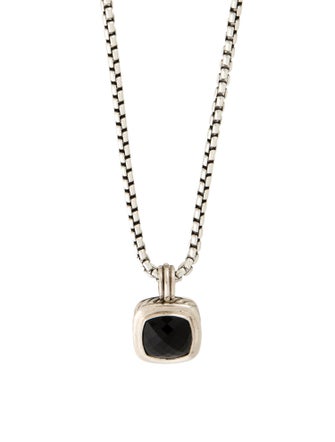 David Yurman Onyx Albion Enhancer Pendant Necklace