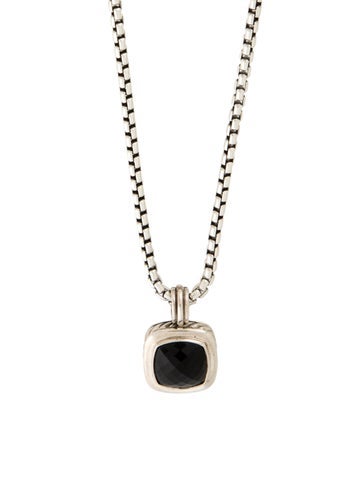 David Yurman Pendant Necklace Onyx Albion Enhancer