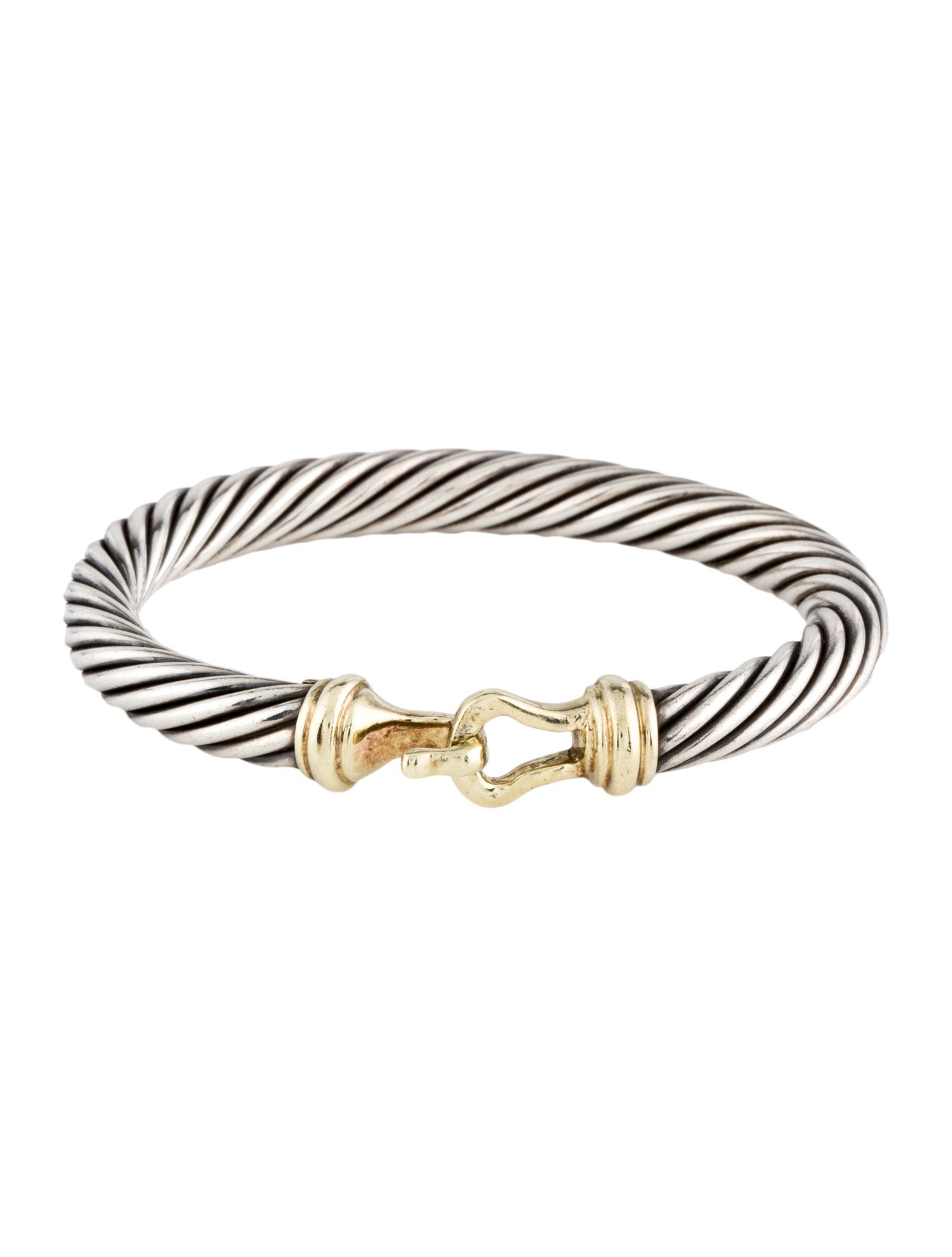David Yurman Two-Tone Buckle Classic Cable Bracelet