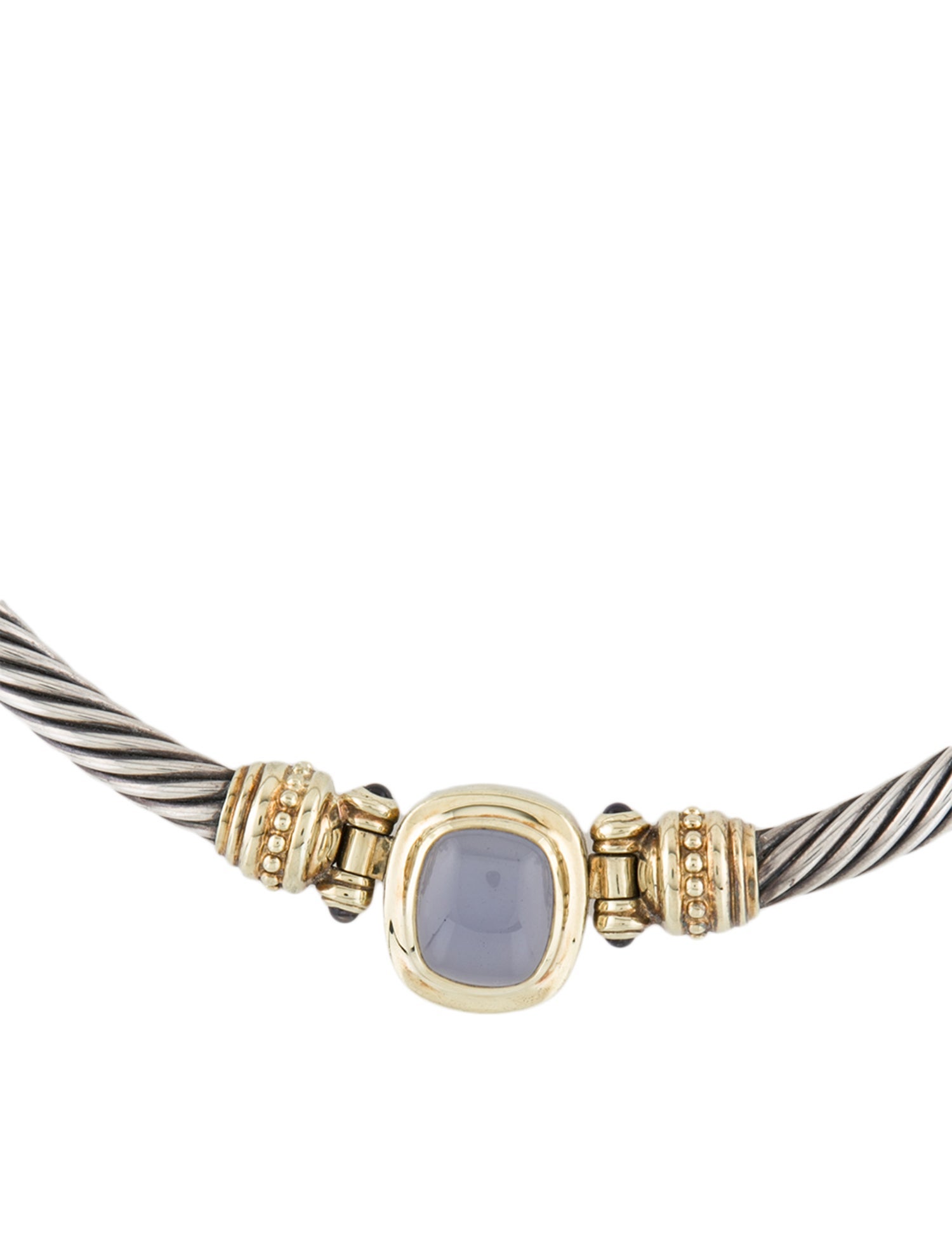 David Yurman Two-Tone Chalcedony & Iolite Albion Choker Necklace