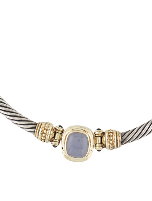 David Yurman Two-Tone Chalcedony & Iolite Albion Choker Necklace