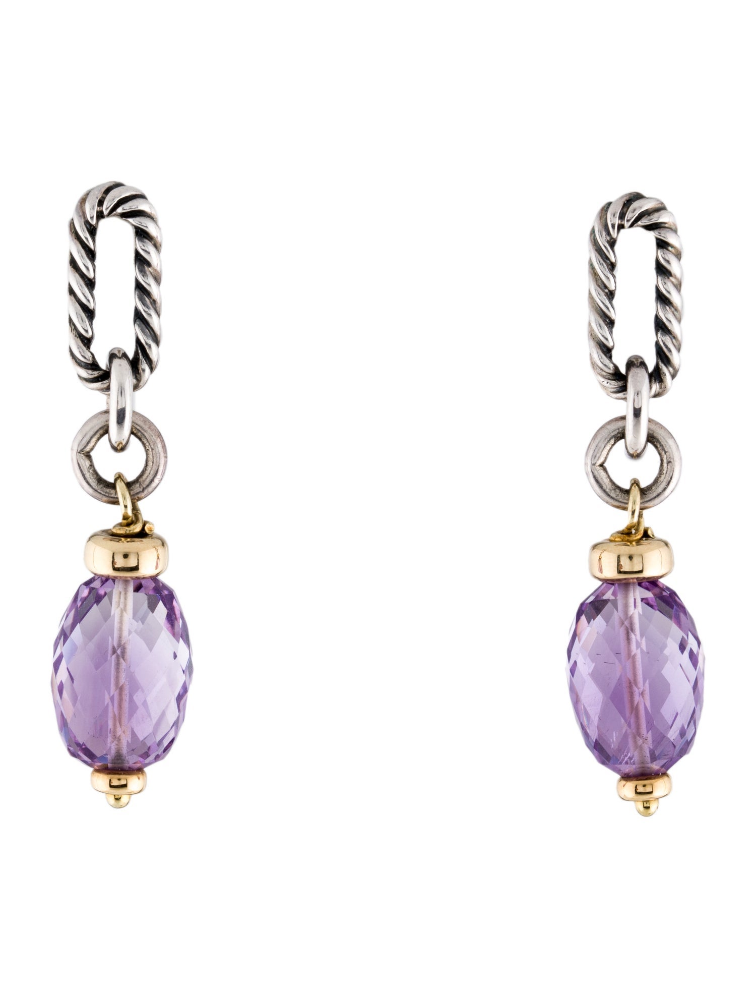 David Yurman Amethyst Figaro Drop Earrings