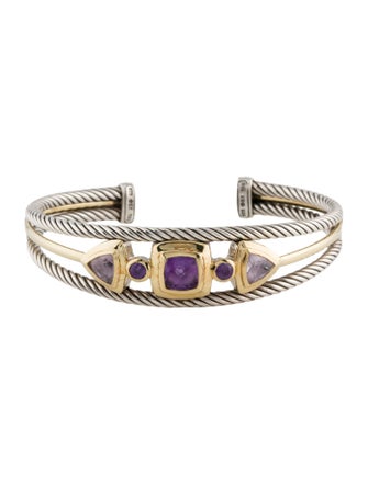 David Yurman Amethyst Cuff Bracelet