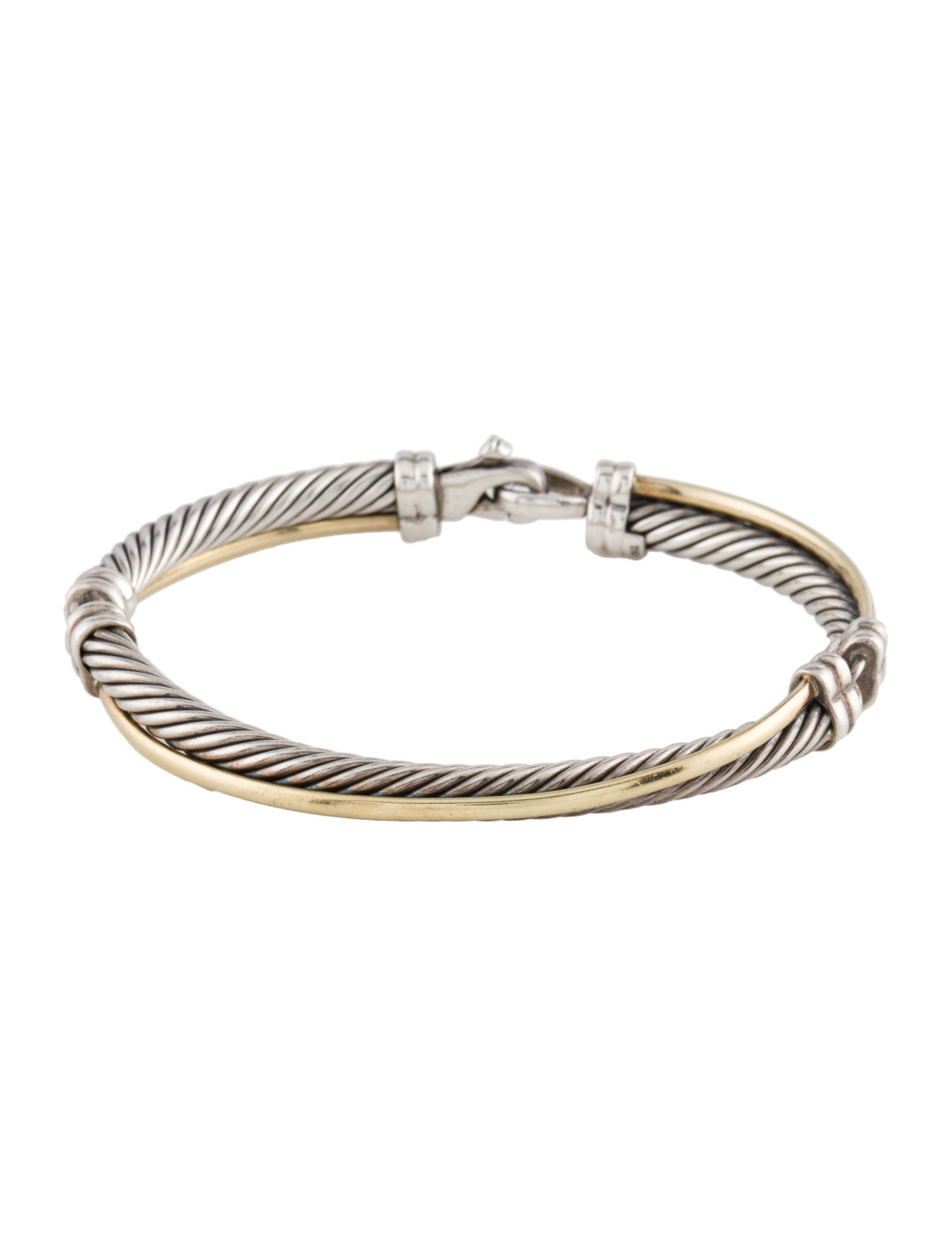 David Yurman Two-Tone Crossover Cable Bracelet