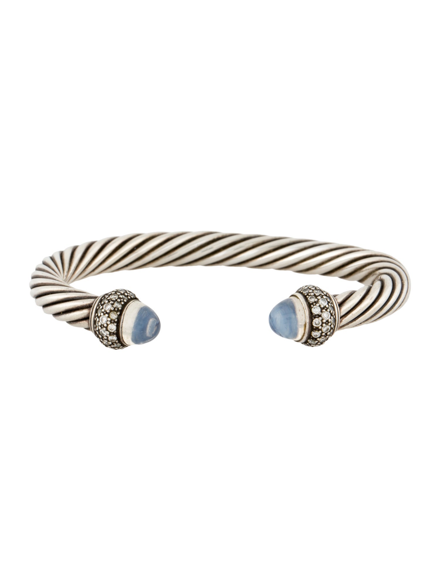 David Yurman Chalcedony & 1.06ctw Diamond Moonlight Ice® Bracelet