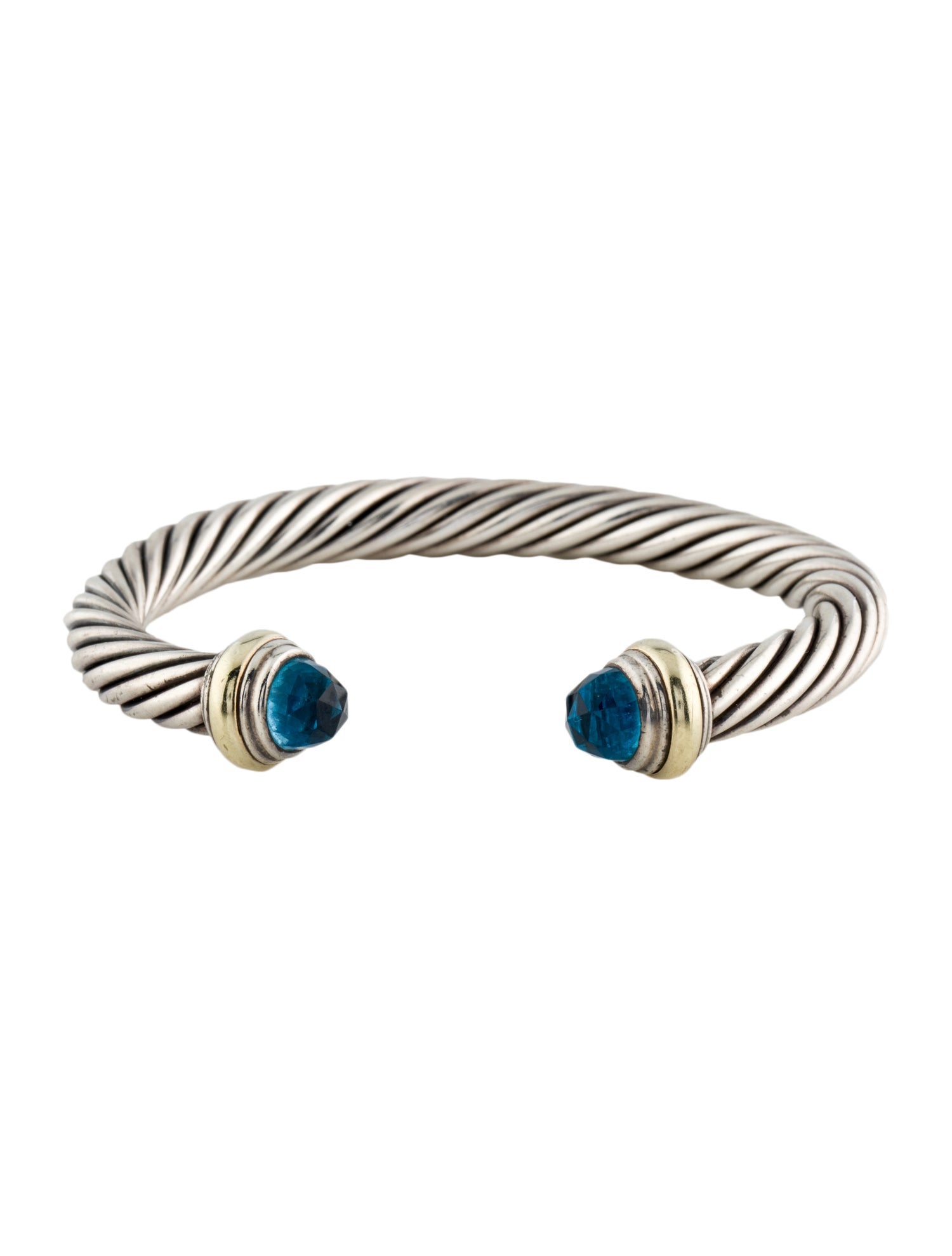 David Yurman Topaz Cable Cuff Bracelet