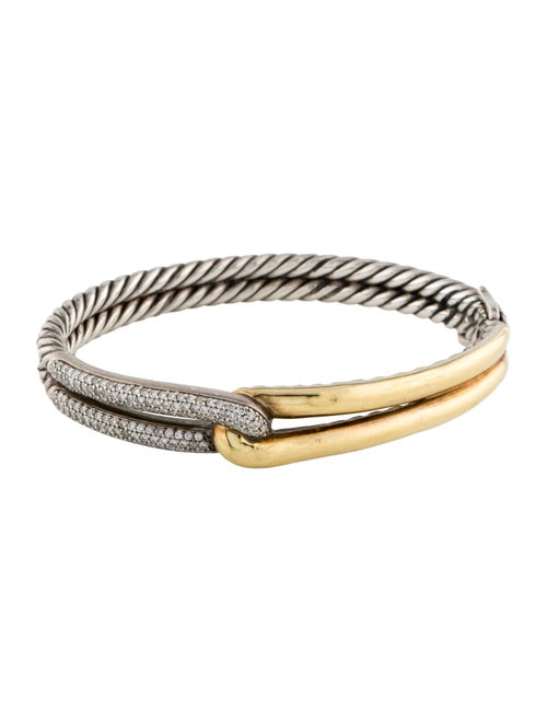 David Yurman Diamond Labyrinth Single-Loop Bracelet