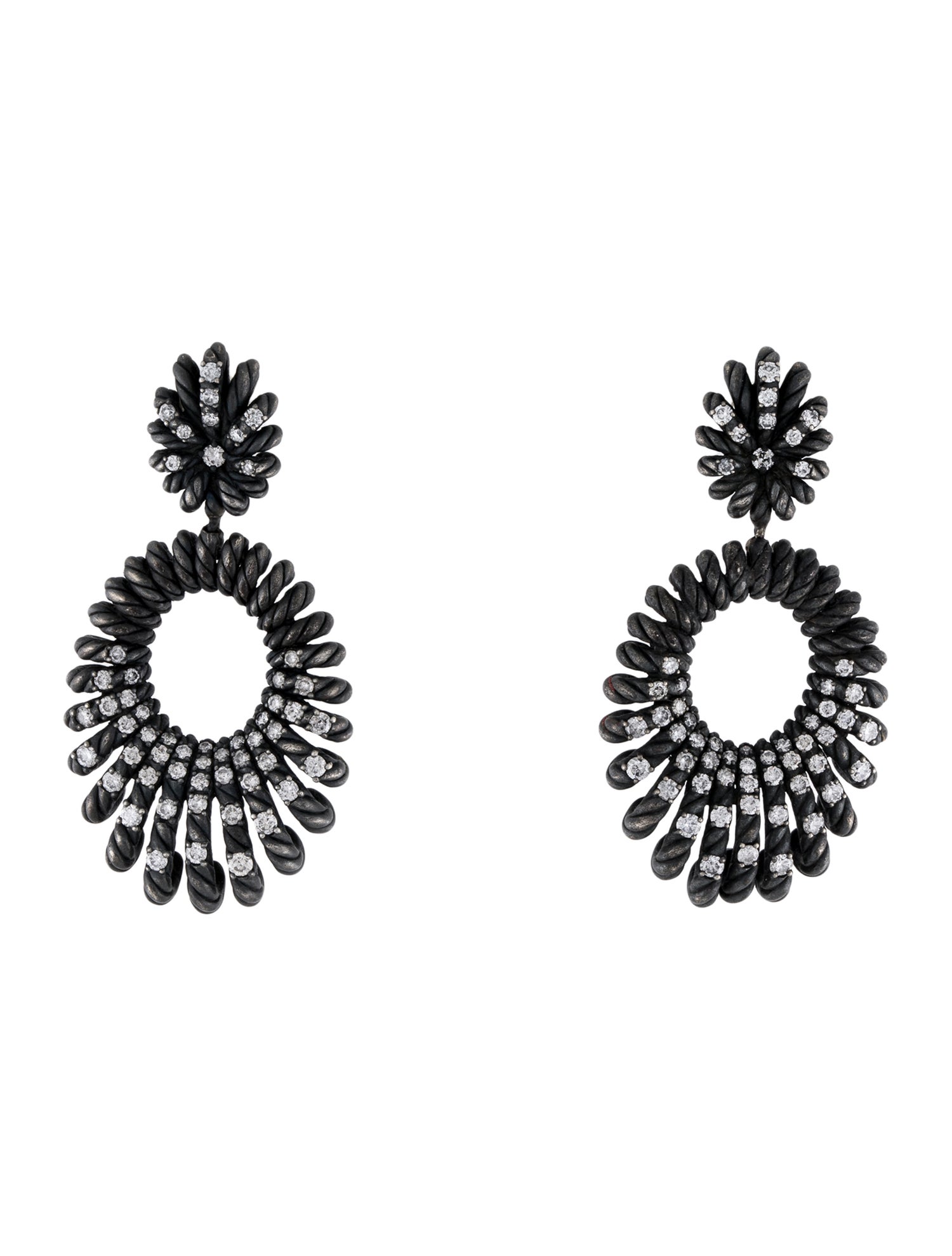 David Yurman 1.82ctw Diamond Temp Double-Drop Earrings