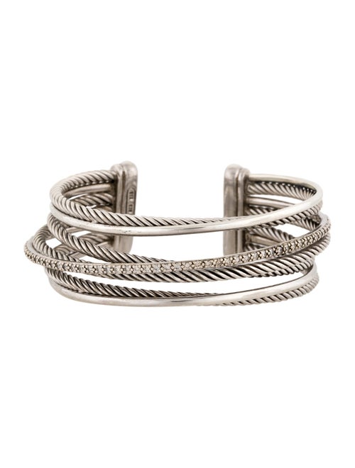 David Yurman Diamond Crossover Cuff Bracelet