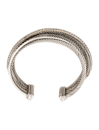 David Yurman Diamond Crossover Cuff Bracelet