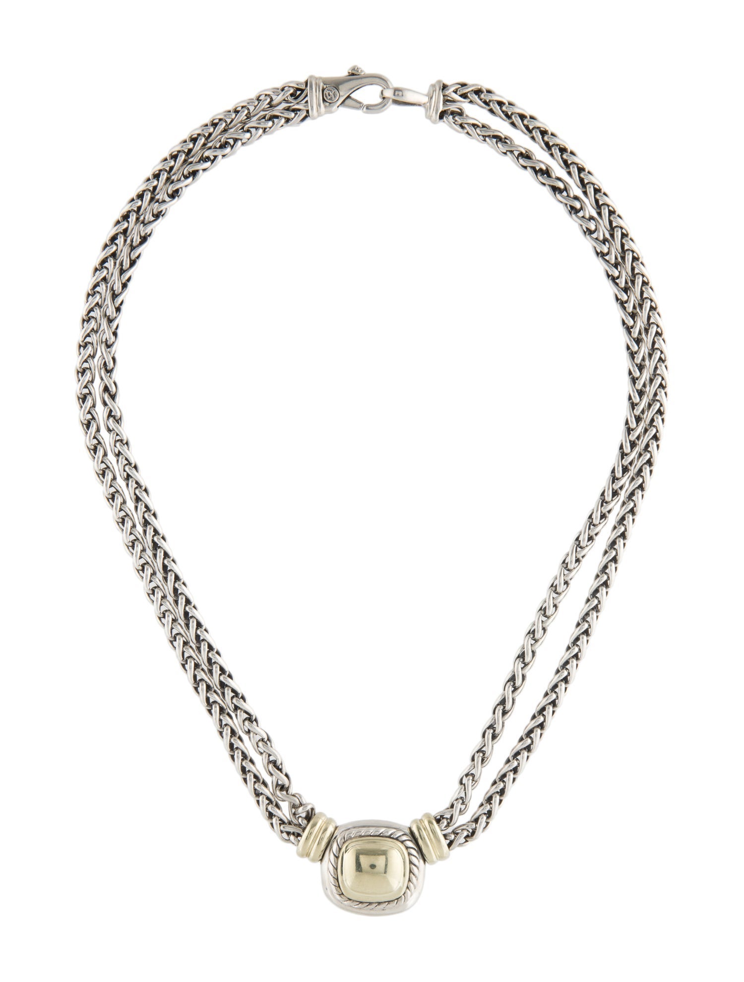 David Yurman Two-Tone Albion Wheat Chain Necklace