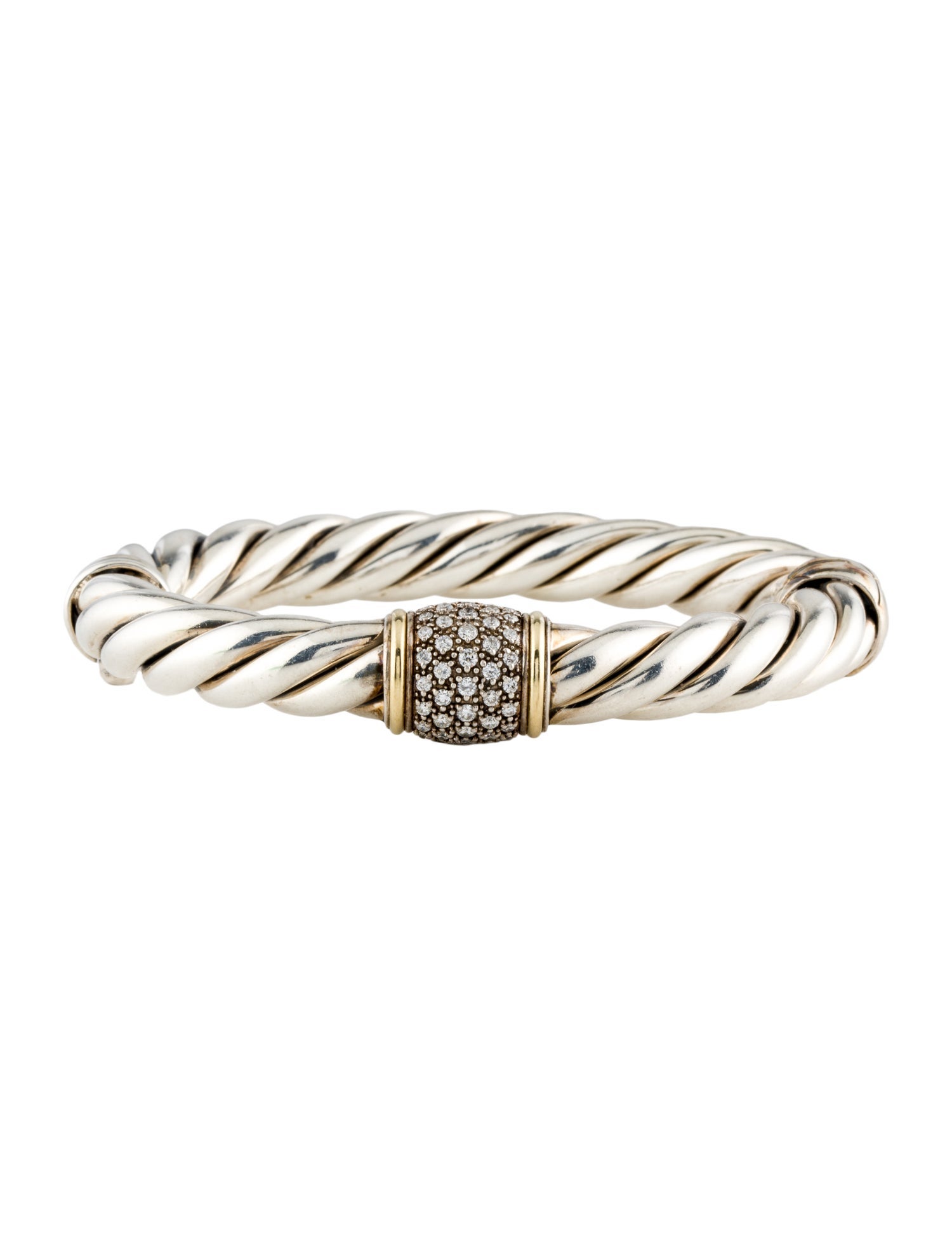 David Yurman Diamond Hinged Bangle