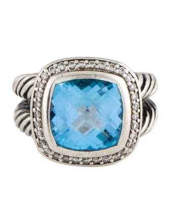 David Yurman Topaz & Diamond Albion Cocktail Ring
