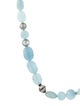 David Yurman Dyed Pearl, Aquamarine & Diamond Quatrefoil Bead Strand Necklace