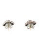 David Yurman Two-Tone Onyx Quatrefoil Stud Earrings