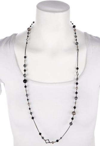 David Yurman Onyx Elements Quatrefoil Necklace