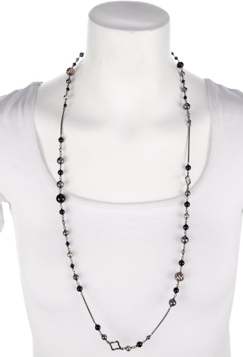 David Yurman Onyx Elements Quatrefoil Necklace